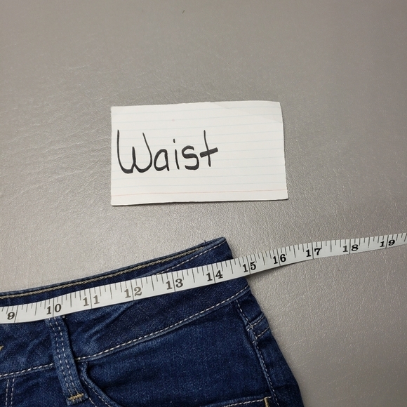 Arizona cuffed hem blue denim jean shorts juniors size 7 - Picture 5 of 8